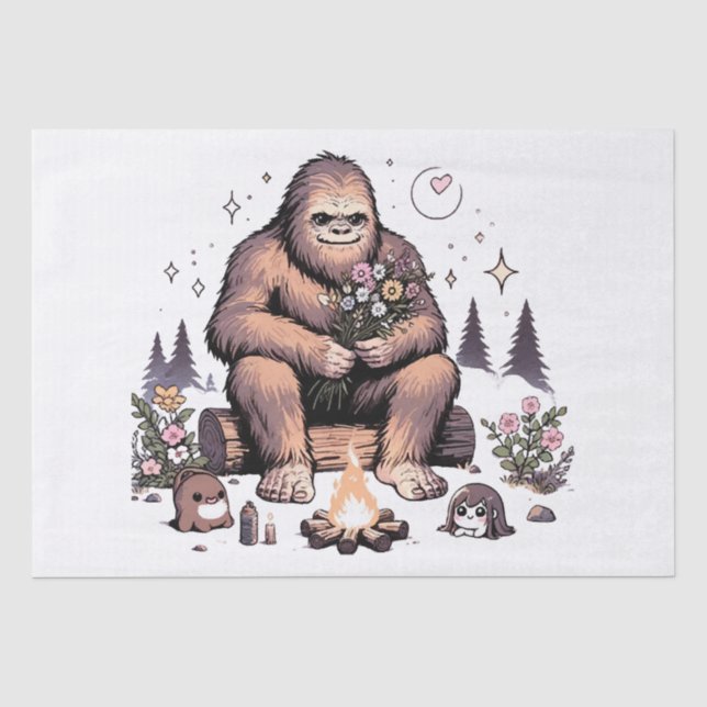 Sasquatch Holding-Blume Seidenpapier (Vorderseite)