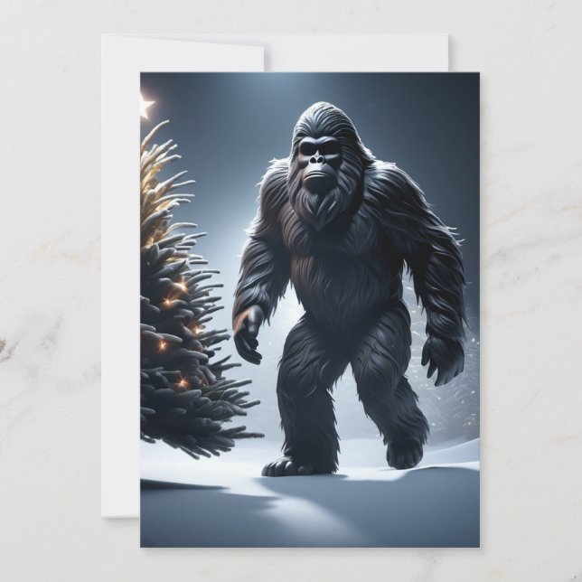 Sasquatch Holiday Card Feiertagskarte (Vorderseite)