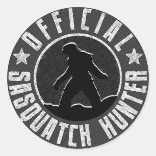 Sasquatch HUNTER Circle Logo Runder Aufkleber