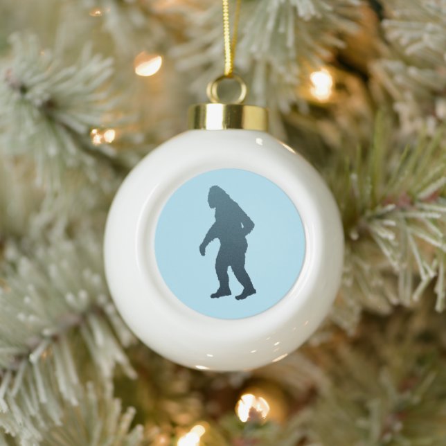 Sasquatch Keramik Kugel-Ornament (Baum)