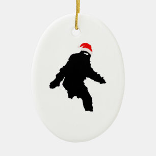 Sasquatch Klaus Keramik Ornament