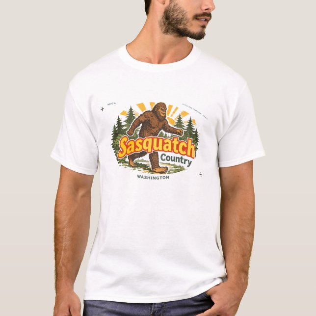 Sasquatch-Land Washington T-Shirt (Vorderseite)