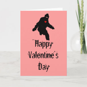 Sasquatch Liebe: Glücklicher Valentinstag Feiertagskarte