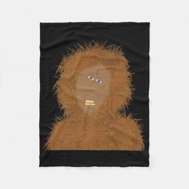 Sasquatch lustiger Junge hat Kunst Bigfoot Konvent Fleecedecke (Vorderseite)