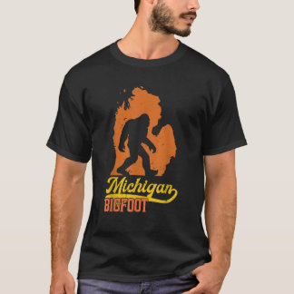 Sasquatch Michigan Bigfoot Vintag MI Bigfoot Rese T-Shirt
