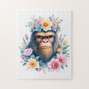 Sasquatch mit Blumenkrone Puzzle