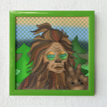 Sasquatch Peace Sign | Rücken Bigfoot Poster<br><div class="desc">Handgezeichneter Bigfoot geben ein Friedenszeichen Retro Pop Art.</div>