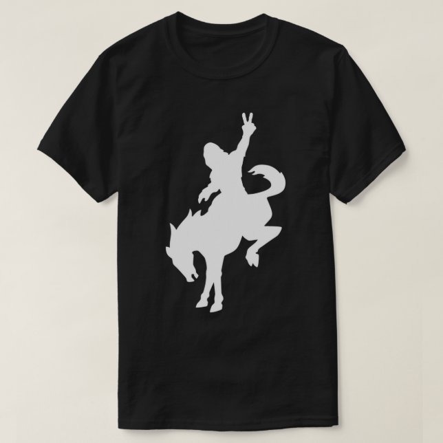 Sasquatch Reiten Bronco T - Shirt (Design vorne)