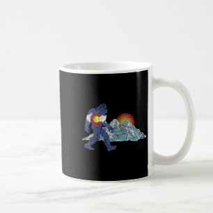 Sasquatch Retro Staatsflagge Colorado Rocky Mounta Kaffeetasse