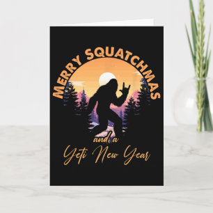 Sasquatch Santa Yeti Frohe Squatchmas Bigfoot Weih Karte