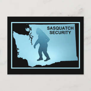 Sasquatch Security - Washington Postkarte