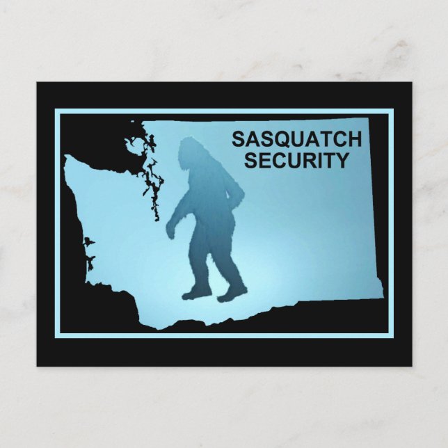 Sasquatch Security - Washington Postkarte (Vorderseite)