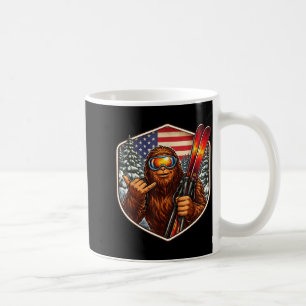 Sasquatch-Skifahren Bigfoot-Shaka-Ski-Liebhaber Sk Kaffeetasse