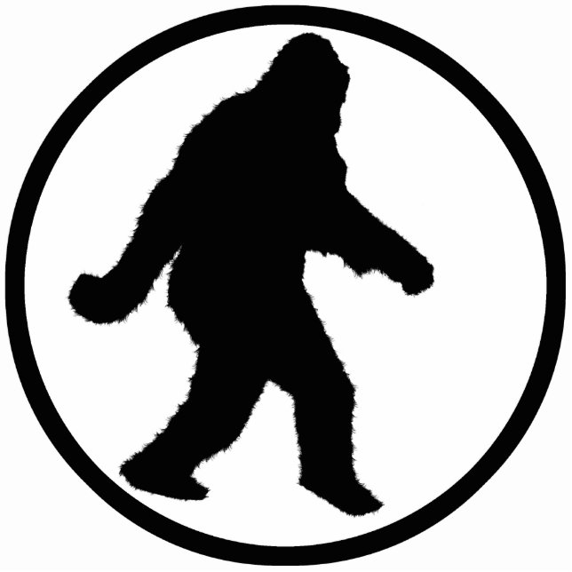 Sasquatch Squatchin-Silhouette Freistehende Fotoskulptur (Vorne)