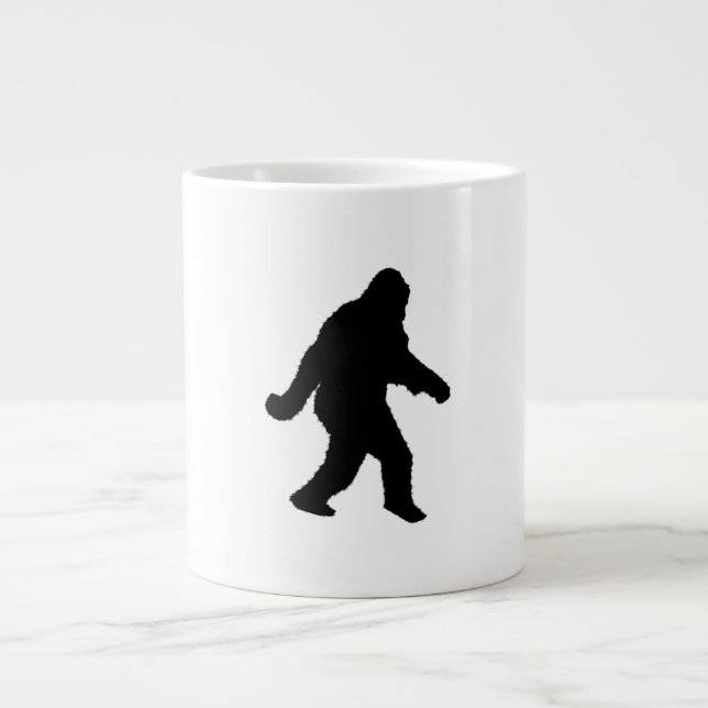 Sasquatch Squatchin-Silhouette Jumbo-Tasse (Vorderseite)