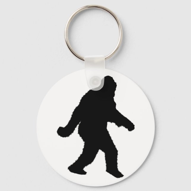 Sasquatch Squatchin-Silhouette Schlüsselanhänger (Vorderseite)