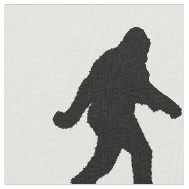 Sasquatch Squatchin-Silhouette Stoff (Nahaufnahme)