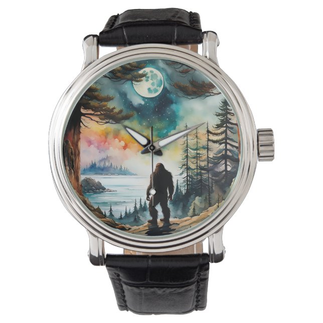 Sasquatch Stehend auf Ridge mit Blick auf den Ozea Armbanduhr (Vorderseite)