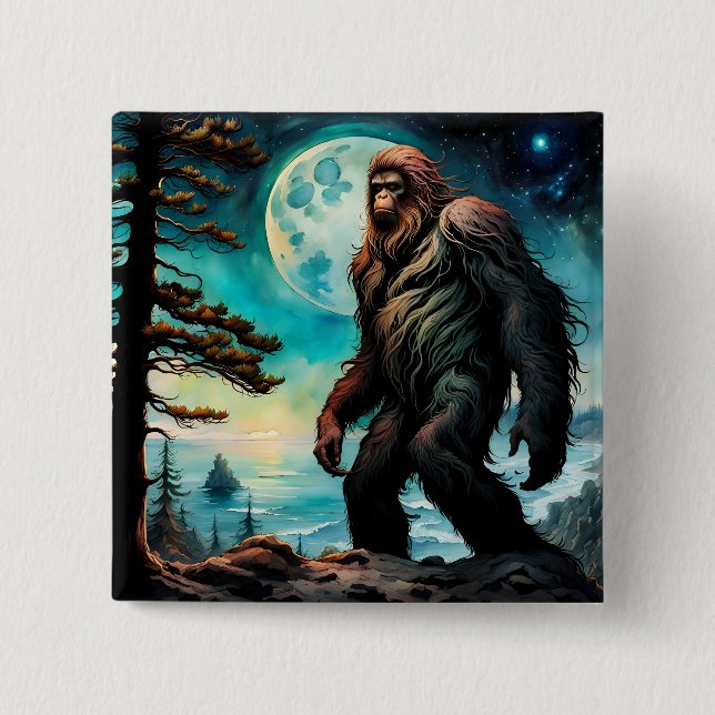 Sasquatch Stehend auf Ridge mit Blick auf den Ozea Button (Vorderseite)