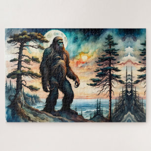 Sasquatch Stehend auf Ridge mit Blick auf den Ozea Puzzle