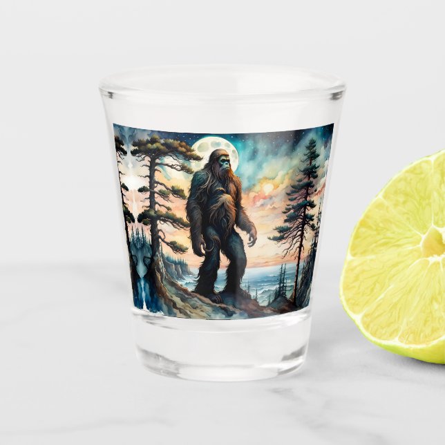 Sasquatch Stehend auf Ridge mit Blick auf den Ozea Schnapsglas (Vorderseite)
