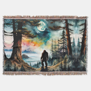 Sasquatch Stehend unter Mondlicht Decke