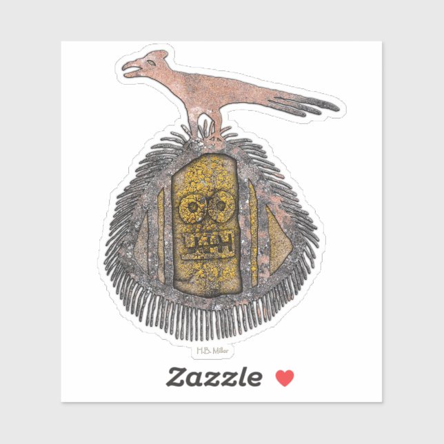 Sasquatch Talking Canyons, New Mexico Aufkleber (Blatt)