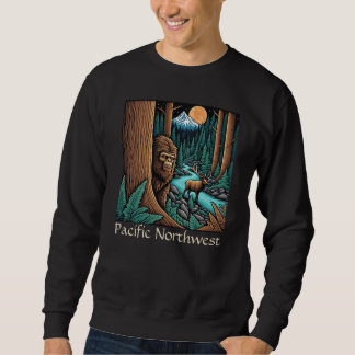 Sasquatch und der Elk Pazifik im Nordwesten Sweatshirt