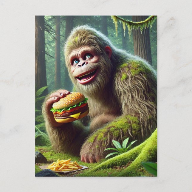 Sasquatch und der Käserburger- und Fristenwald Postkarte (Vorderseite)