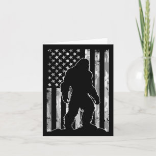 Sasquatch Usa Flag Patriotic Bigfoot 4. Juli Karte