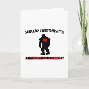 Sasquatch Valentinstag Feiertagskarte