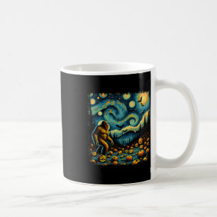 Sasquatch Van Gogh Starry Night Halloween Big Foot Kaffeetasse