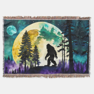 Sasquatch Vollmond auf dem Berg Decke