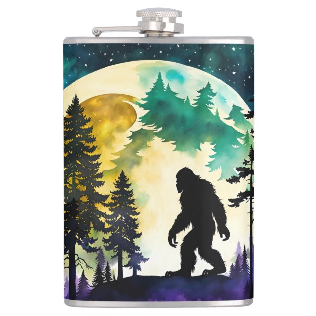 Sasquatch Vollmond Flachmann (Vorderseite)