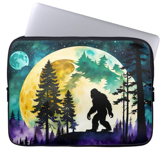 Sasquatch Vollmond Laptopschutzhülle (Vorderseite)