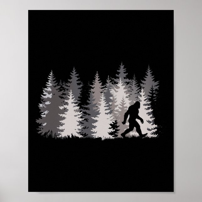 Sasquatch Wald Legende Natur  Poster (Vorne)