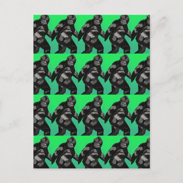 Sasquatch Walking Postkarte (Vorderseite)
