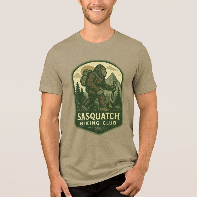 Sasquatch Wandern Tri-Blend Shirt (Vorderseite)