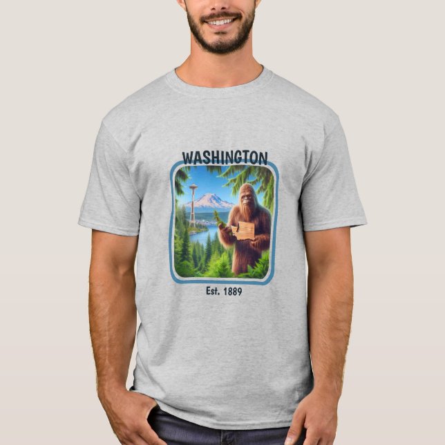 Sasquatch Washington Souvenir Reisegeschenk T-Shirt (Vorderseite)