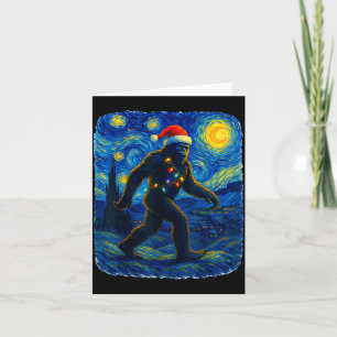 Sasquatch Weihnachten Bigfoot Santa Hut Van Gogh S Karte