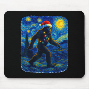 Sasquatch Weihnachten Bigfoot Weihnachtsmannmütze Mousepad