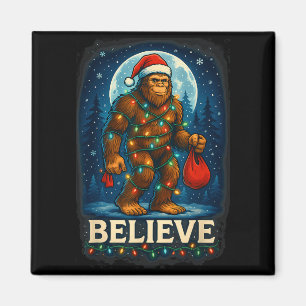 Sasquatch Weihnachtslichter Urlaub Glauben Magnet