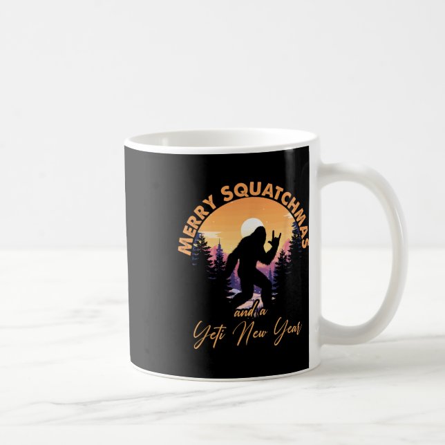 Sasquatch Weihnachtsmann Yeti Frohe Squatchmas Big Kaffeetasse (Rechts)