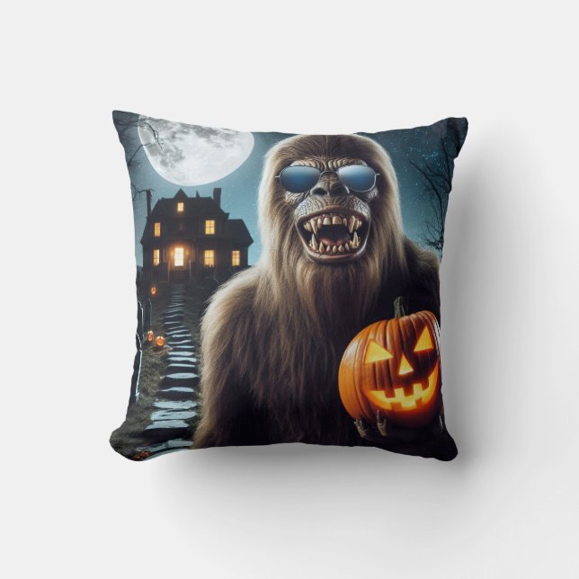 Sasquatch zu Halloween Kissen (Vorderseite)