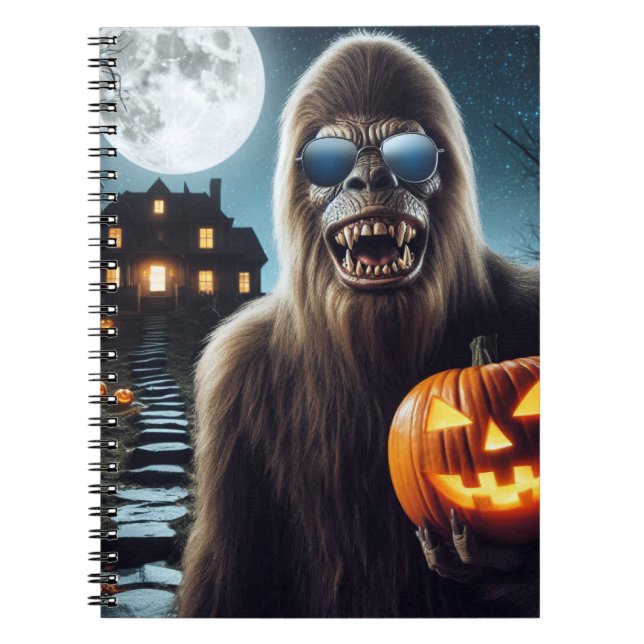 Sasquatch zu Halloween Notizblock (Vorderseite)