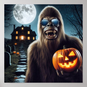 Sasquatch zu Halloween Poster
