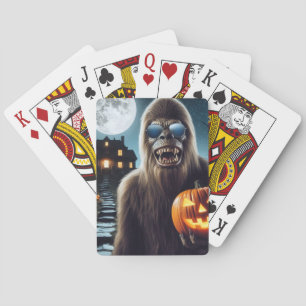 Sasquatch zu Halloween Spielkarten