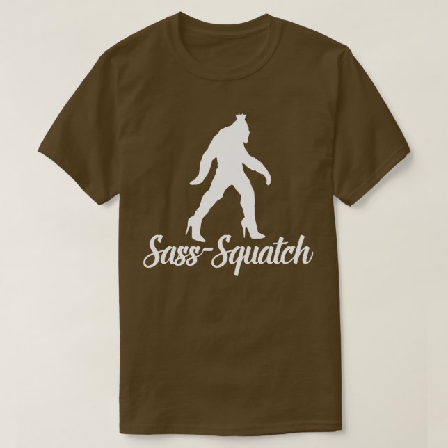 Sass Squatch weiß T-Shirt (Design vorne)