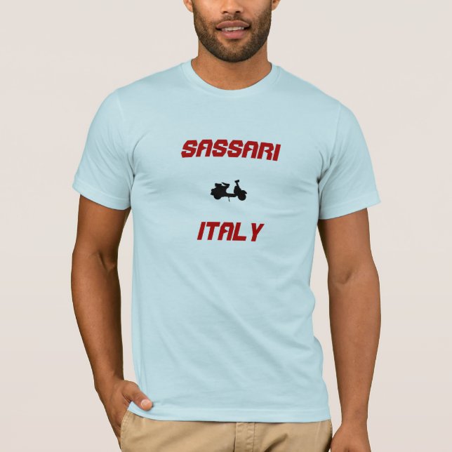 Sassari, Italien Scooter T-Shirt (Vorderseite)