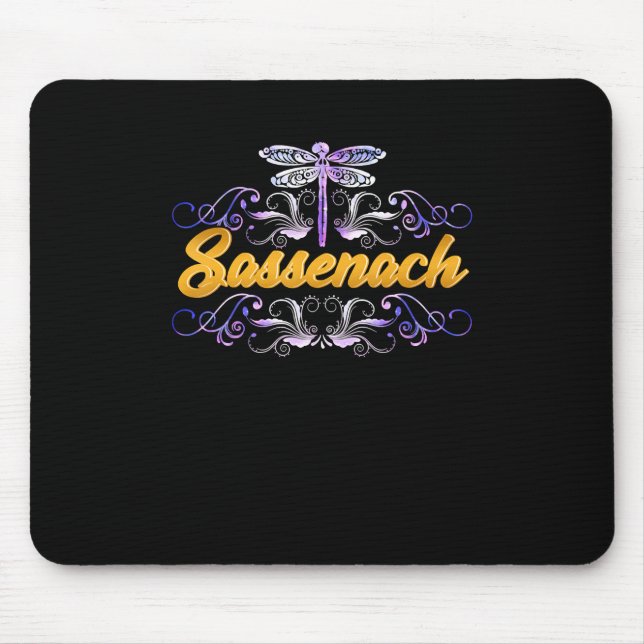 Sassenach Outlander Blue Dragonfly Mousepad (Vorne)